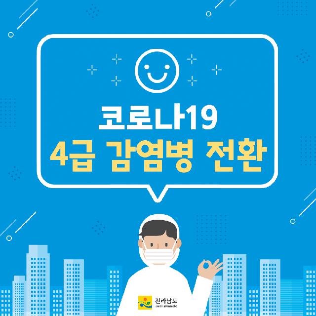 코로나 19 감영병 등급 4급으로 전환