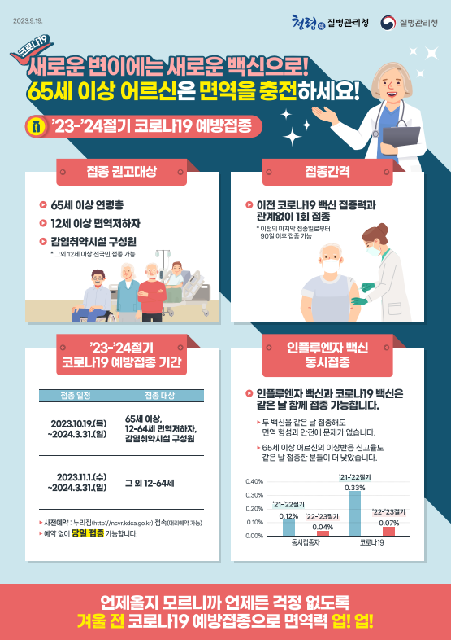 '23~'24절기 코로나19 백신 접종 안내