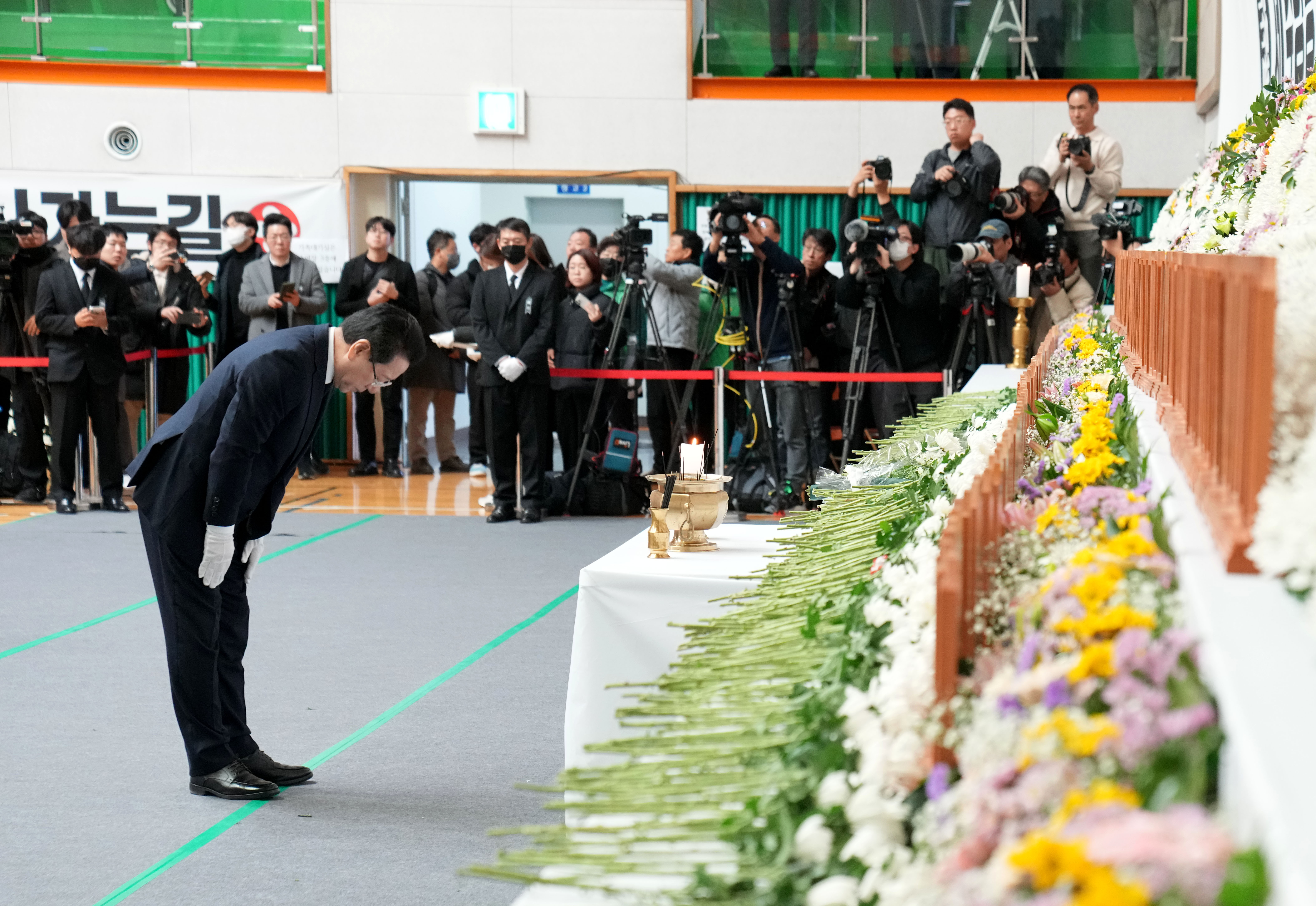 조계종 총무원장 진우스님 제주항공 여객기 사고 합동분향소 참배2