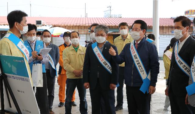 나주 영산포시장 추석 방역상황 점검