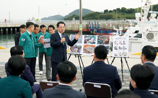 국회 농림축산식품해양수산위원회 여수 고수온 피해 현장 방문